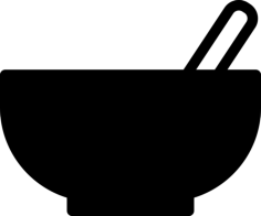 Bowl With Spoon Sketch Style Svg Vector, Free Vectors File
